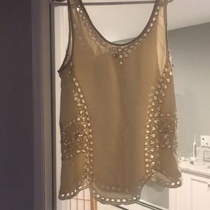 White Joie beaded blouse